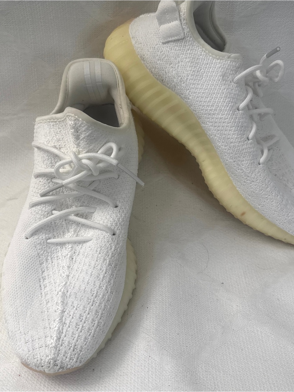 VAOAV Yeezy Style White Knit Sneakers Men's Size 9.5 EU 43